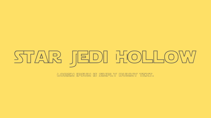 Star Jedi Hollow Font