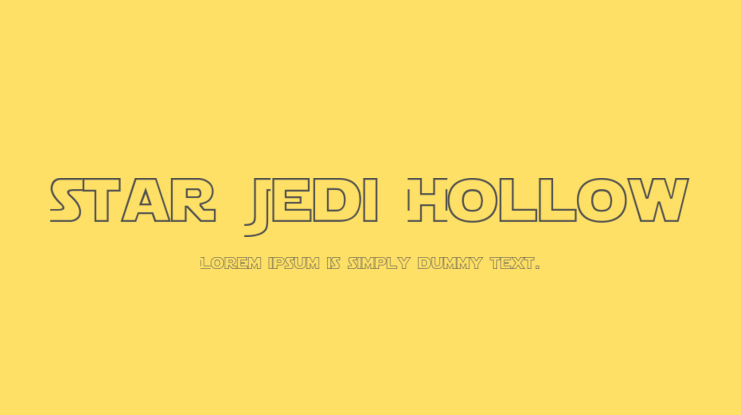 Star Jedi Hollow Font