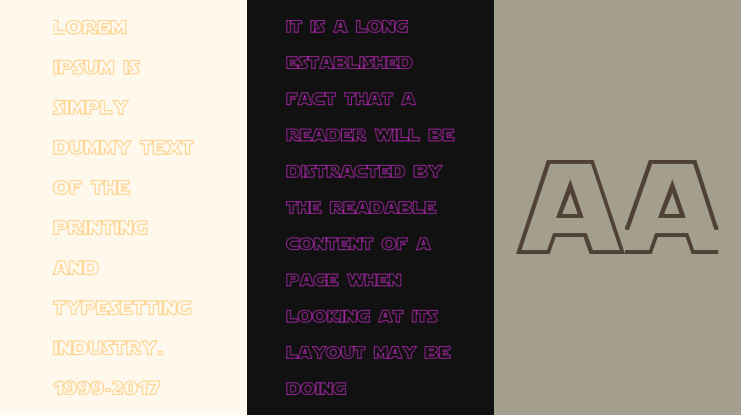 Star Jedi Hollow Font