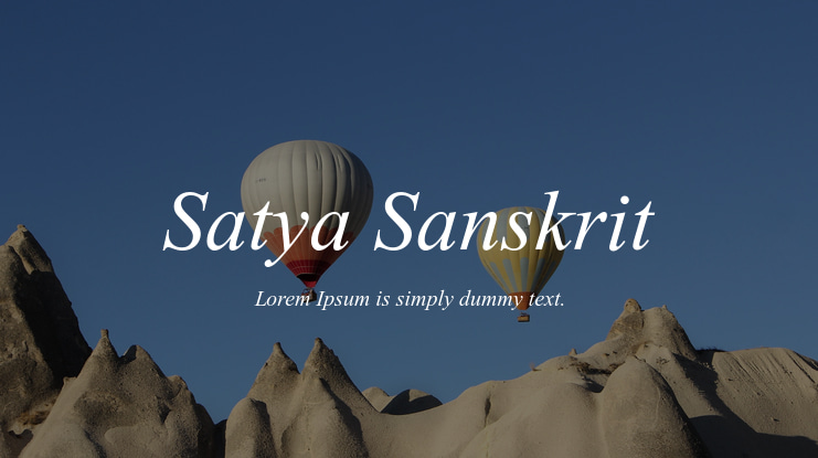 Satya Sanskrit Font