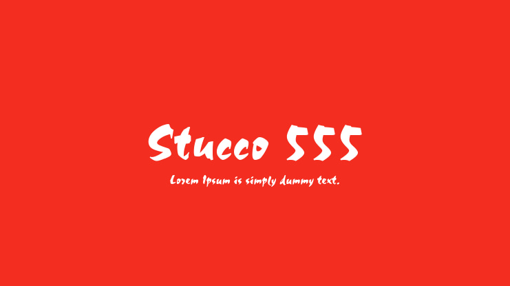 Stucco 555 Font
