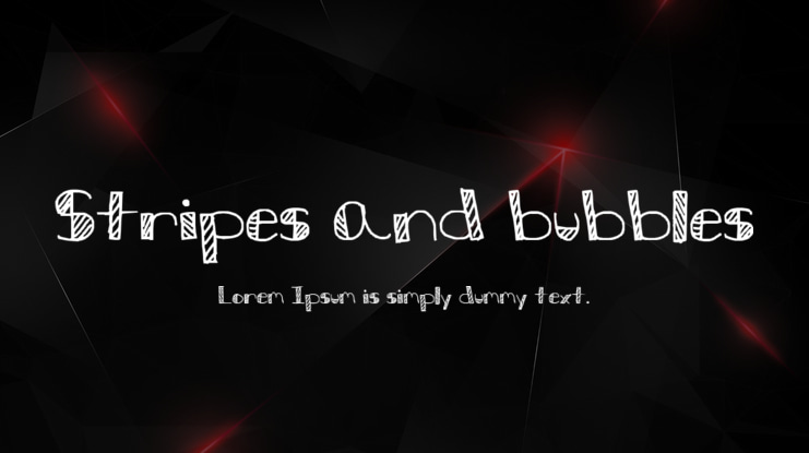 Stripes and bubbles Font