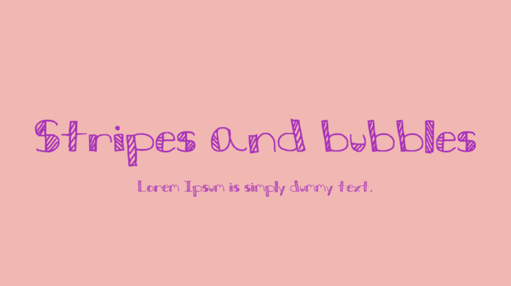 Stripes and bubbles Font