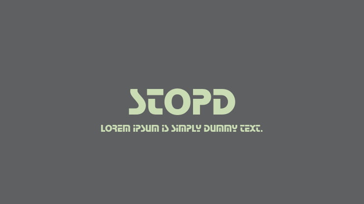 StopD Font