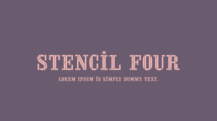 Stencil Four Font