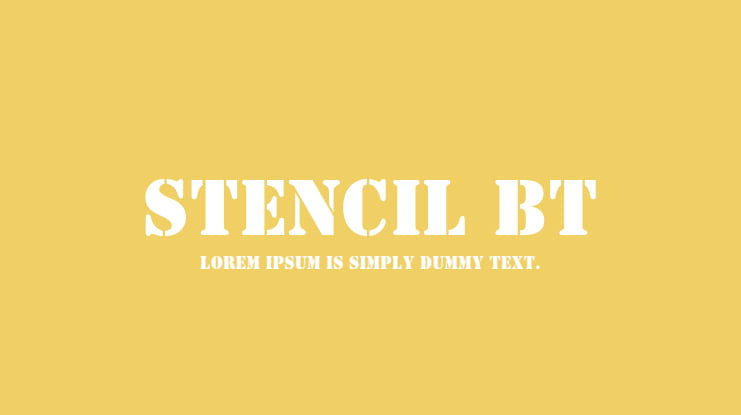 Stencil BT Font