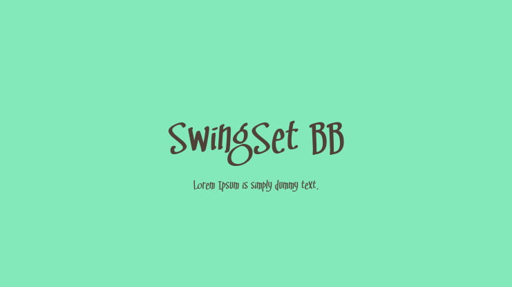 SwingSet BB Font