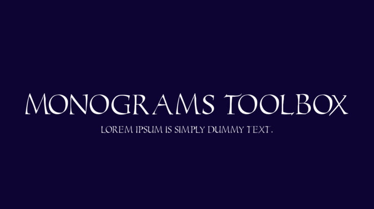 Monograms Toolbox Font