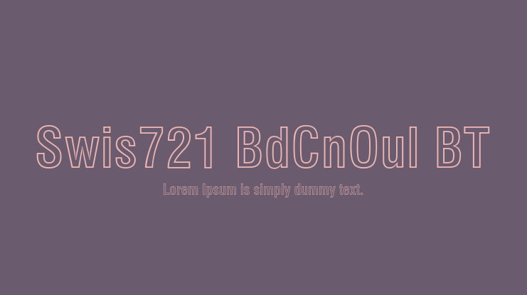 Swis721 BdCnOul BT Font