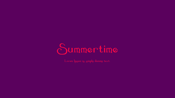 Summertime Font