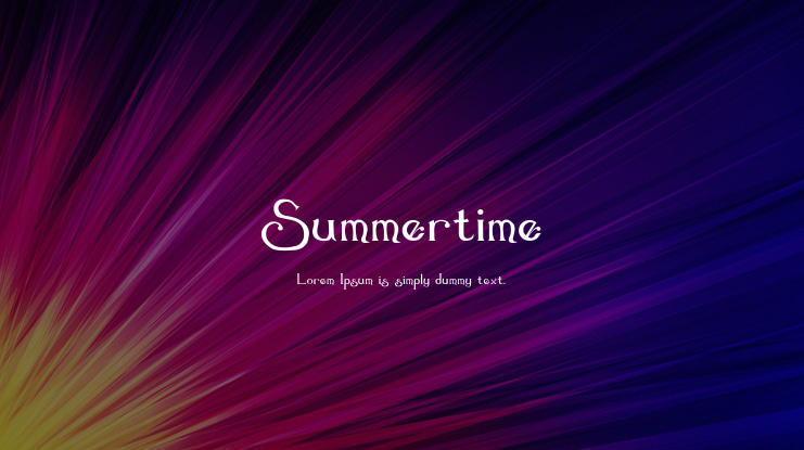 Summertime Font