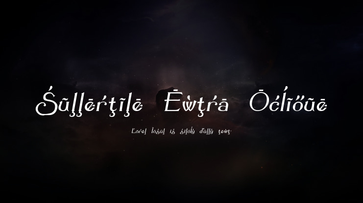 Summertime Extra Oblique Font