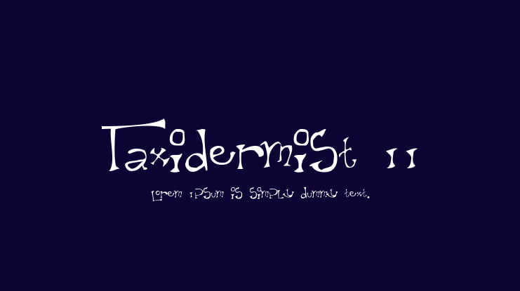 Taxidermist II Font