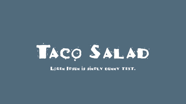 Taco Salad Font