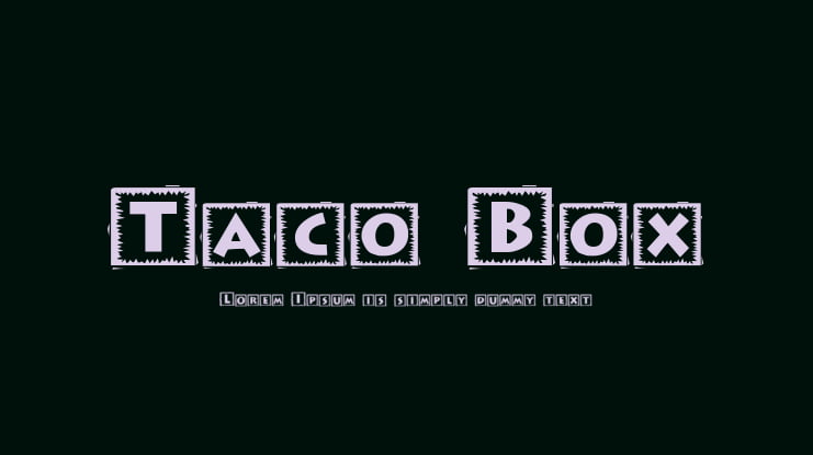 Taco Box Font