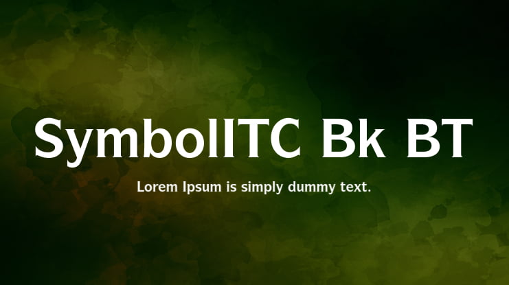 SymbolITC Bk BT Font