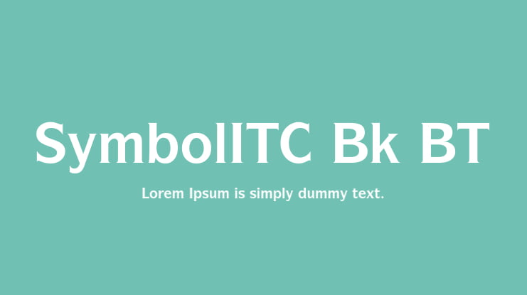 SymbolITC Bk BT Font