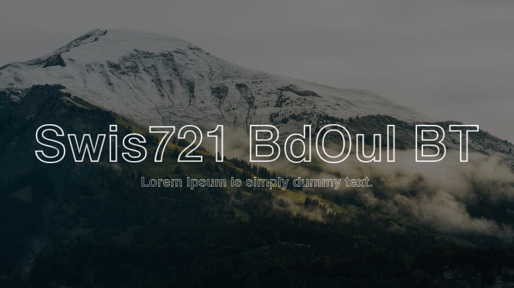 Swis721 BdOul BT Font