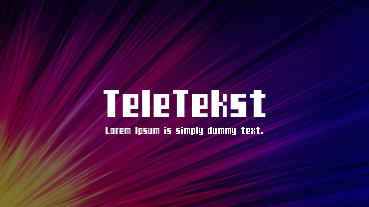 TeleTekst Font