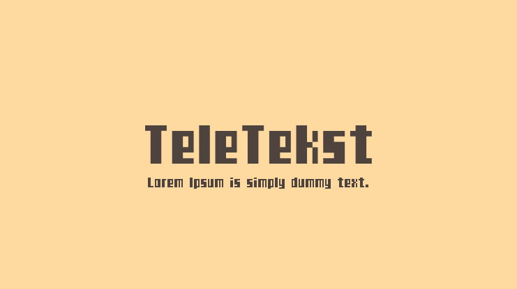 TeleTekst Font