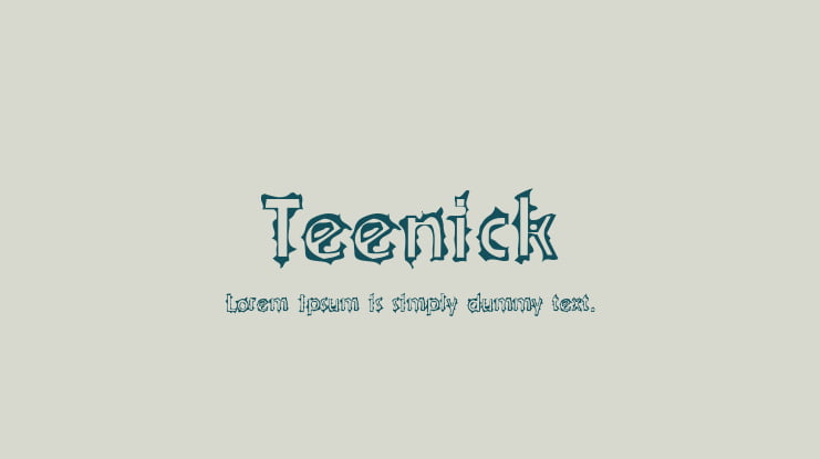 Teenick Font
