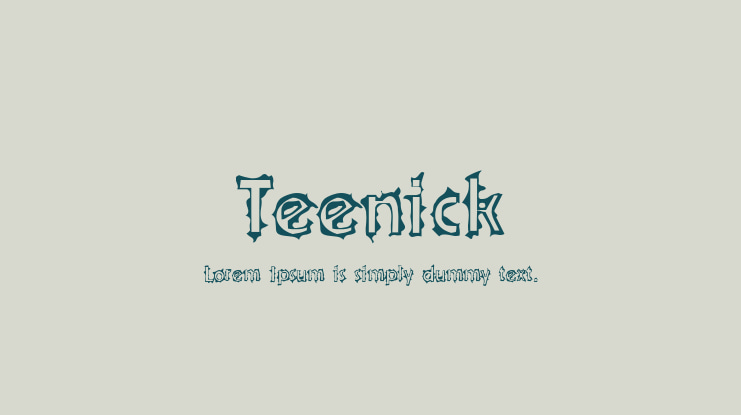 Teenick Font