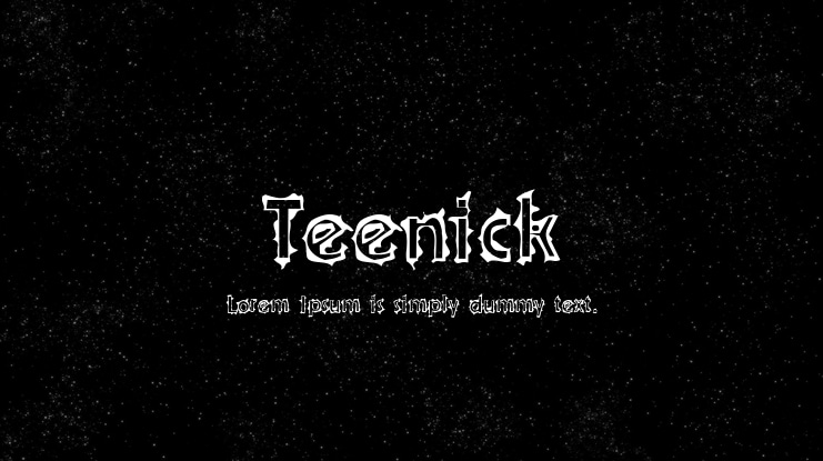 Teenick Font