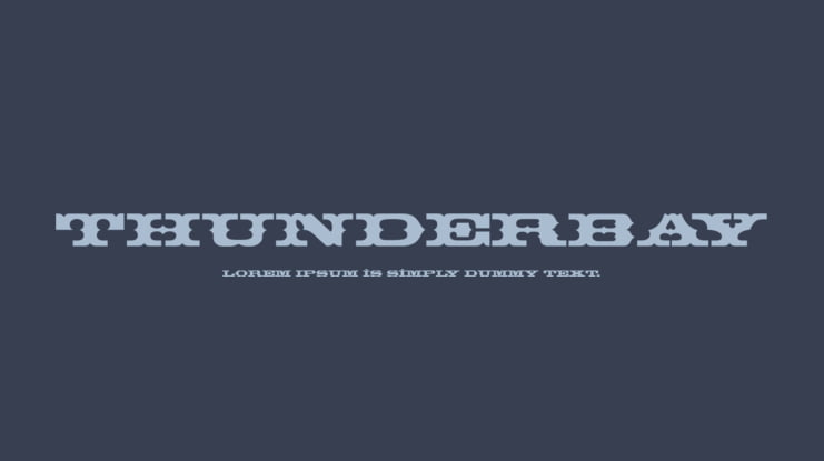 ThunderBay Font