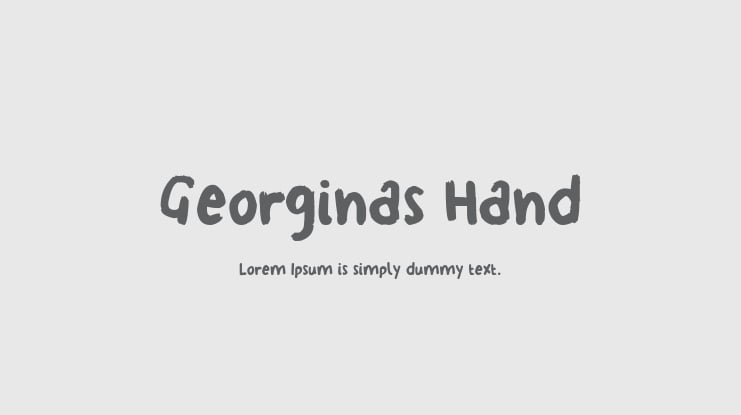 Georginas Hand Font