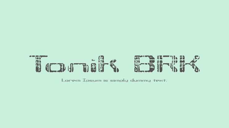 Tonik BRK Font