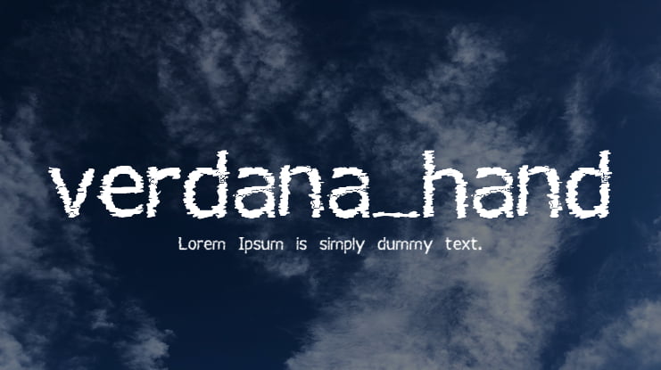 verdana_hand Font