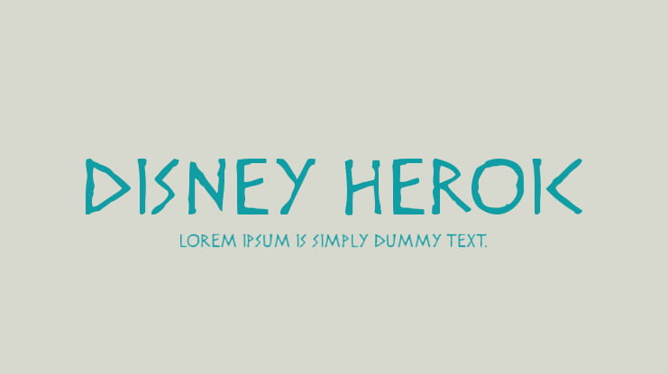 Disney Heroic Font