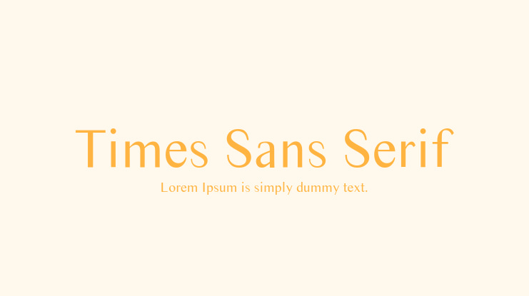 Times Sans Serif Font