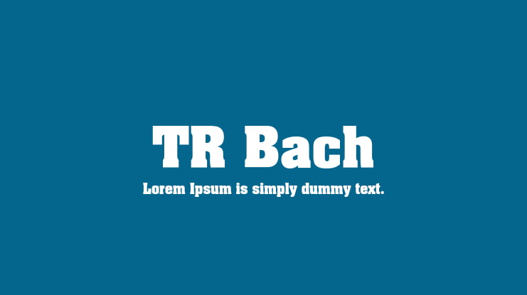 TR Bach Font