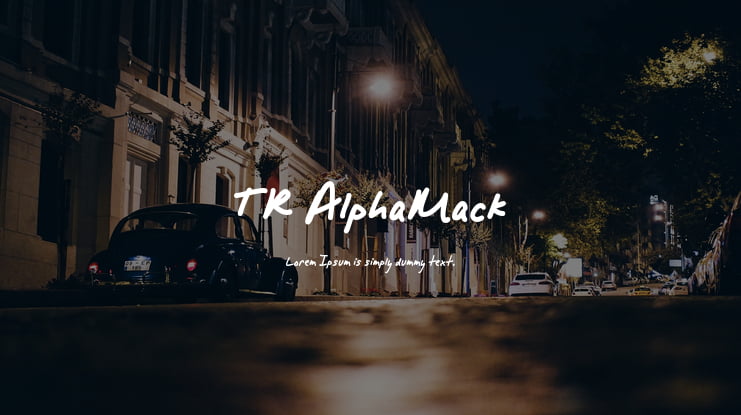 TR AlphaMack Font