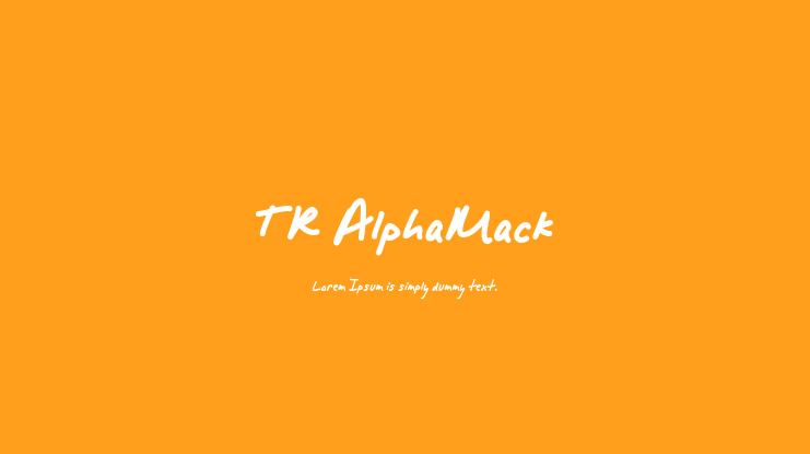 TR AlphaMack Font
