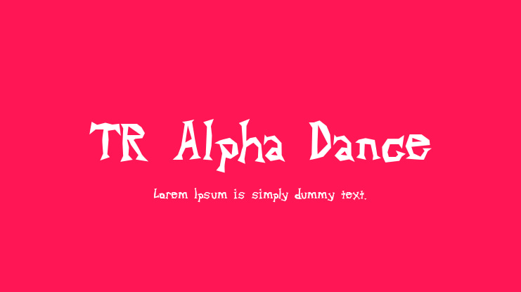 TR Alpha Dance Font