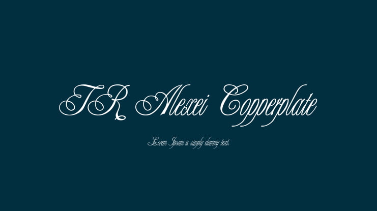 TR Alexei Copperplate Font