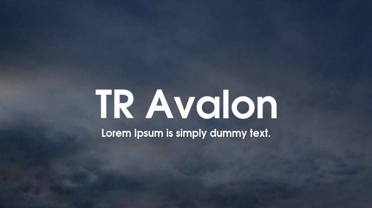 TR Avalon Font