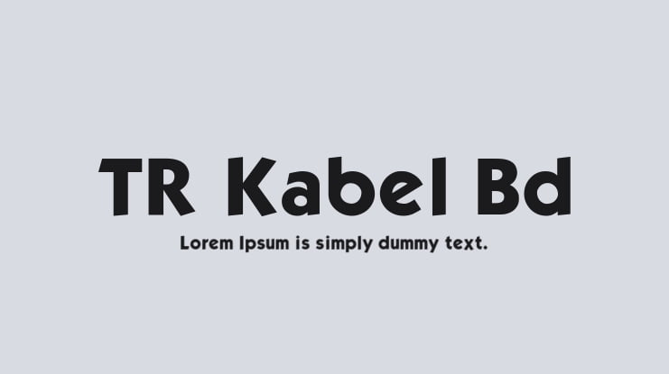 TR Kabel Bd Font