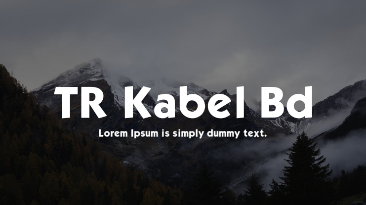 TR Kabel Bd Font