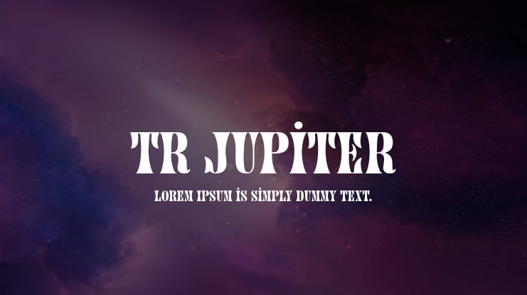 TR Jupiter Font