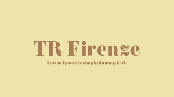TR Firenze Font