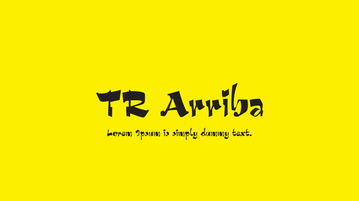 TR Arriba Font