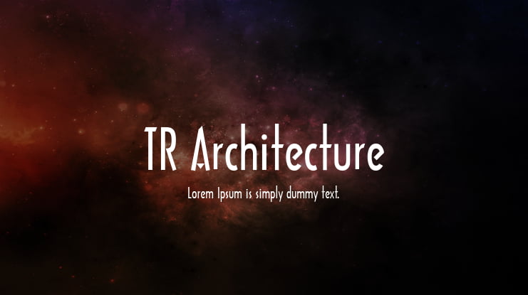 TR Architecture Font