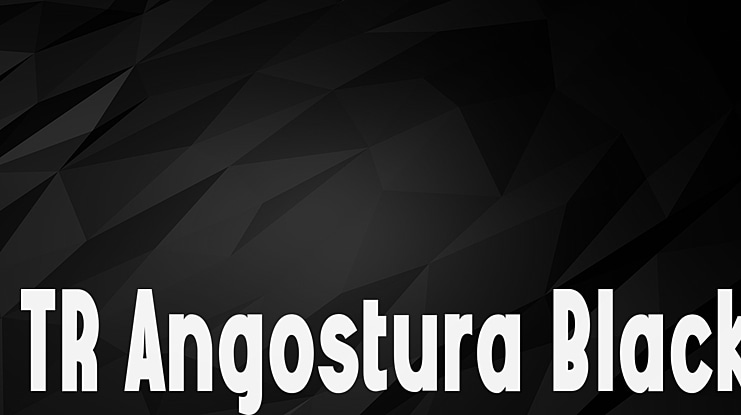 TR Angostura Black Font