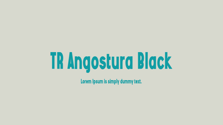 TR Angostura Black Font
