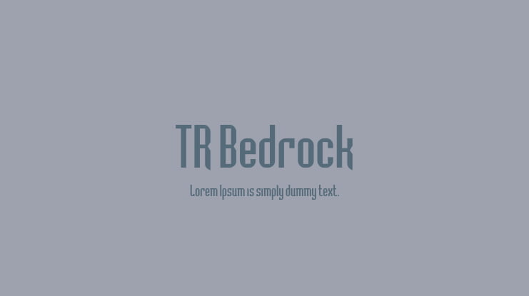 TR Bedrock Font