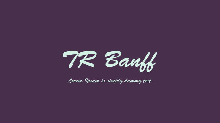TR Banff Font