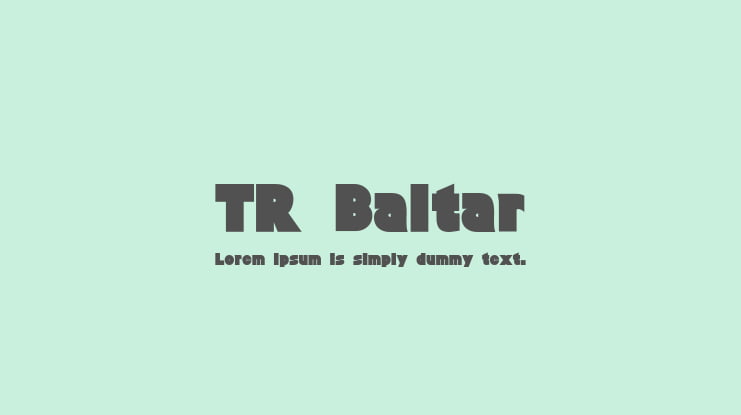 TR Baltar Font